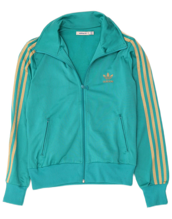 Jachetă de top pentru trening grafic Adidas pentru femei IT 46 Poliester verde mediu