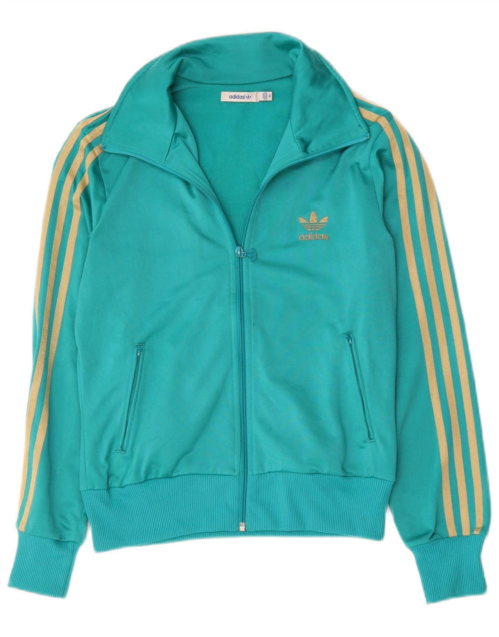 Jachetă de top pentru trening grafic Adidas pentru femei IT 46 Poliester verde mediu