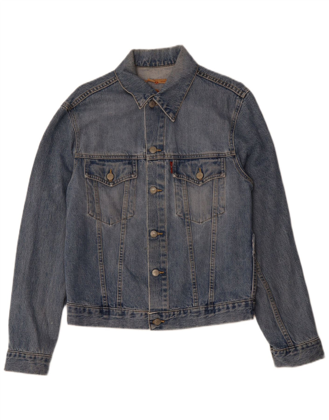 Jachetă de blugi pentru bărbați LEVI'S UK 38, bumbac albastru mediu