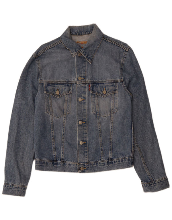 Jachetă de blugi pentru bărbați LEVI'S UK 38, bumbac albastru mediu