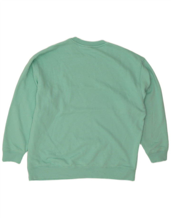 Pulover adidas supradimensionat pentru femei UK 12/14 Medium Green Colorblock