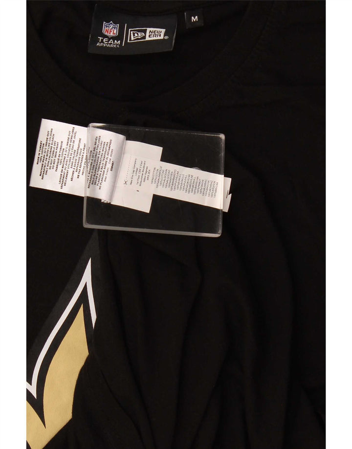 NFL Mens Graphic T-Shirt Top Medium Black Cotton