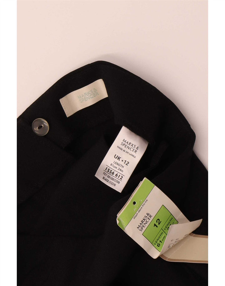 Fusta creion pentru femei Marks & Spencer UK 12 Medium W34 Poliester negru