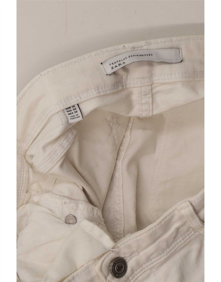 Blugi slim dama Zara EU 36 XS W27 L27 Alb