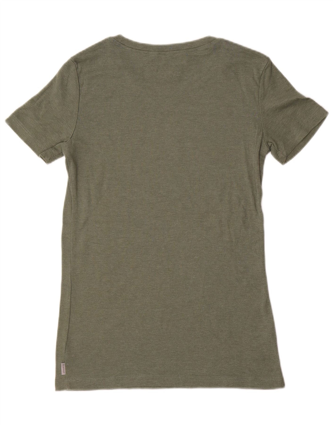 EDDIE BAUER Tricou pentru femei Top UK 10 Small Khaki Bumbac