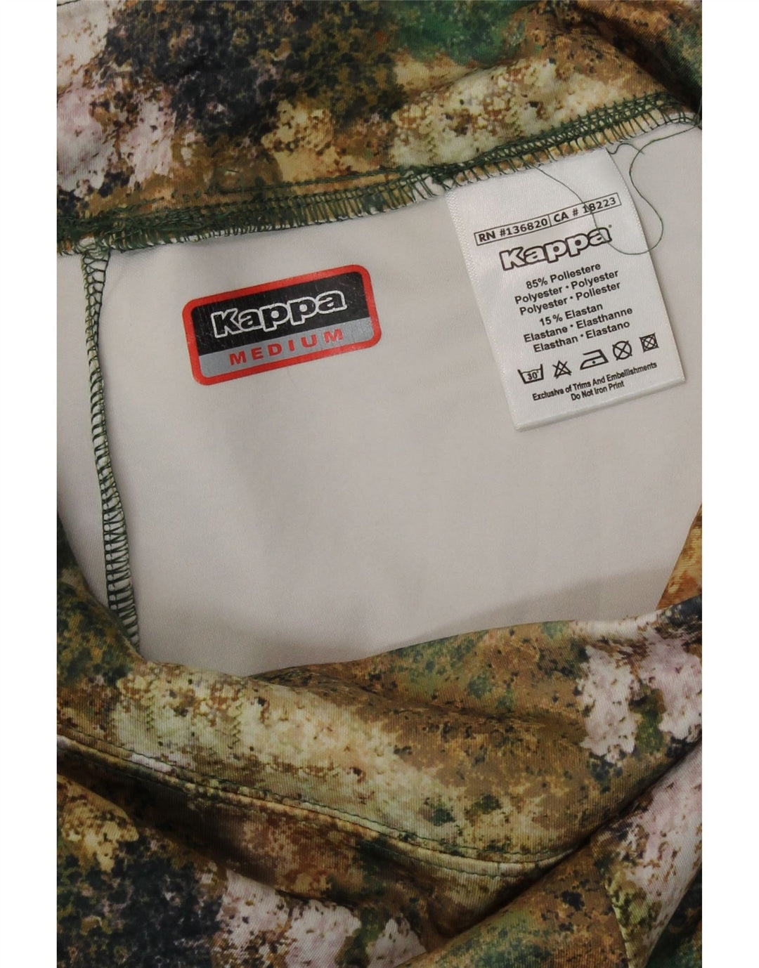 Leggings pentru femei Kappa UK 14 Poliester camuflaj multicolor mediu