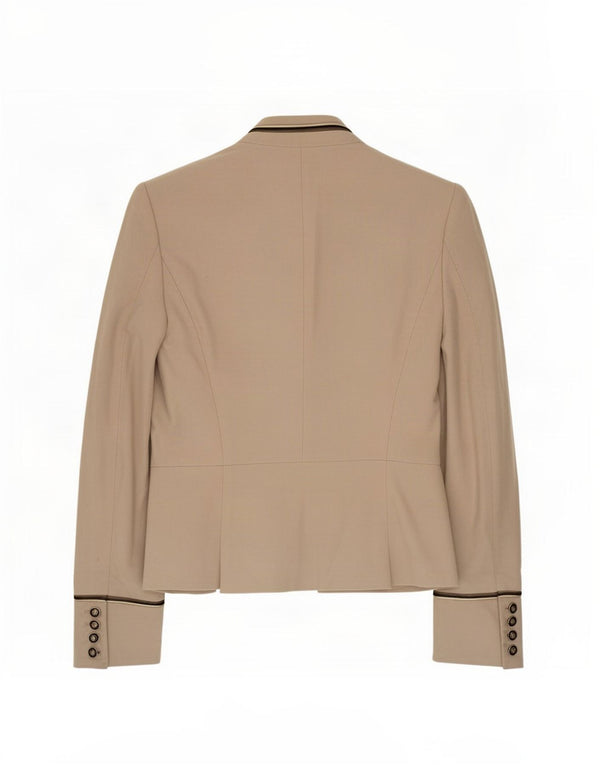 Sacou blazer pentru femei Zara, cu 4 nasturi, UK 6 XS, bumbac bej