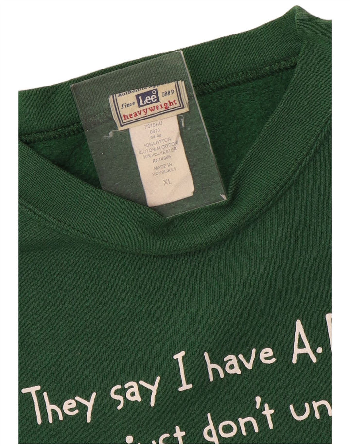 Hanorac grafic pentru bărbați Lee Jumper XL bumbac verde