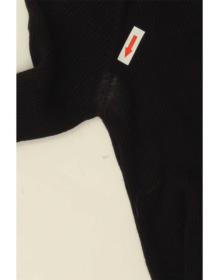Crop Top pentru femei Zara, mânecă 3/4 UK 8, mic, negru, viscoză