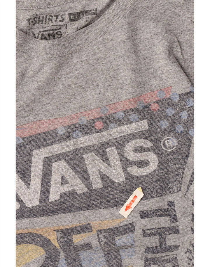 Tricou grafic Vans pentru bărbați Top din bumbac cu pete gri mediu