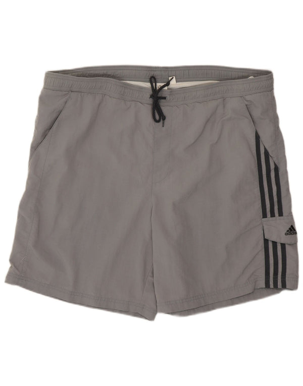 Pantaloni scurți de înot Adidas pentru bărbați, mari, gri din poliamidă
