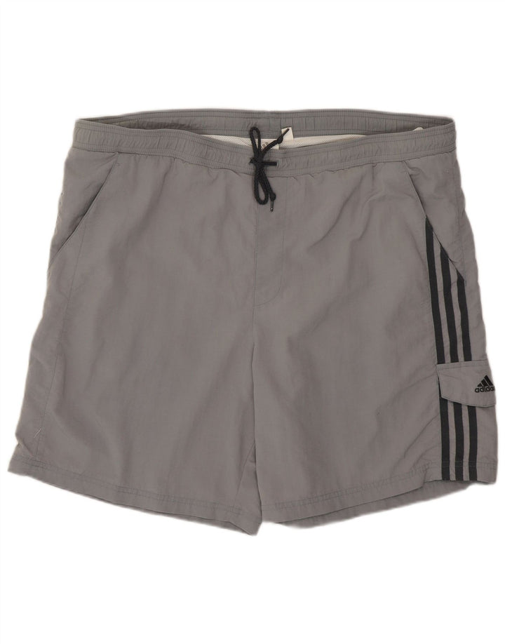 Pantaloni scurți de înot Adidas pentru bărbați, mari, gri din poliamidă