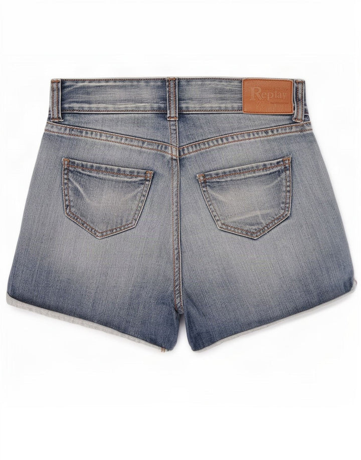 Pantaloni scurți din denim pentru femei Replay, mediu W28, bumbac albastru