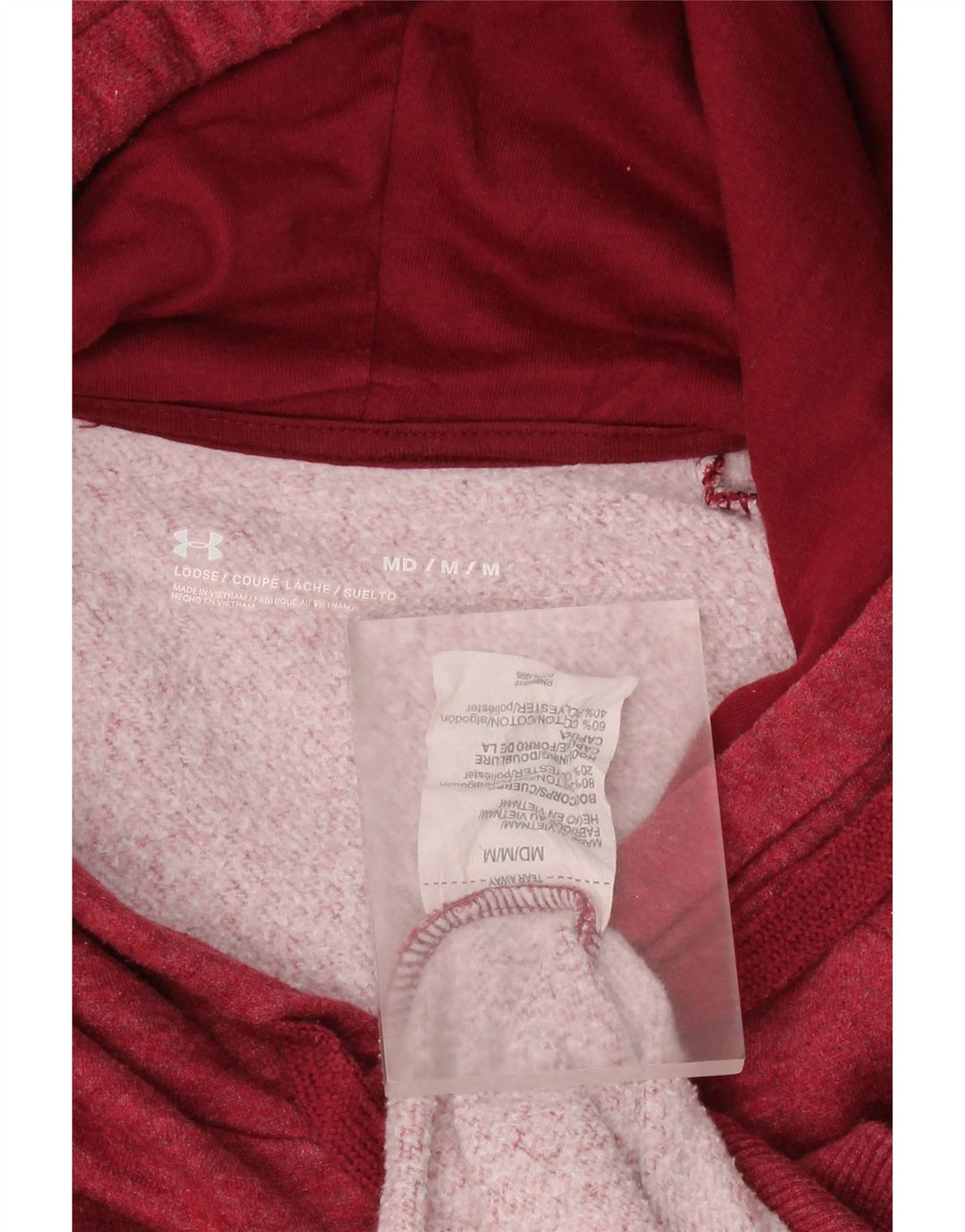Pulover pentru bărbați UNDER ARMOUR, bumbac roșu mediu