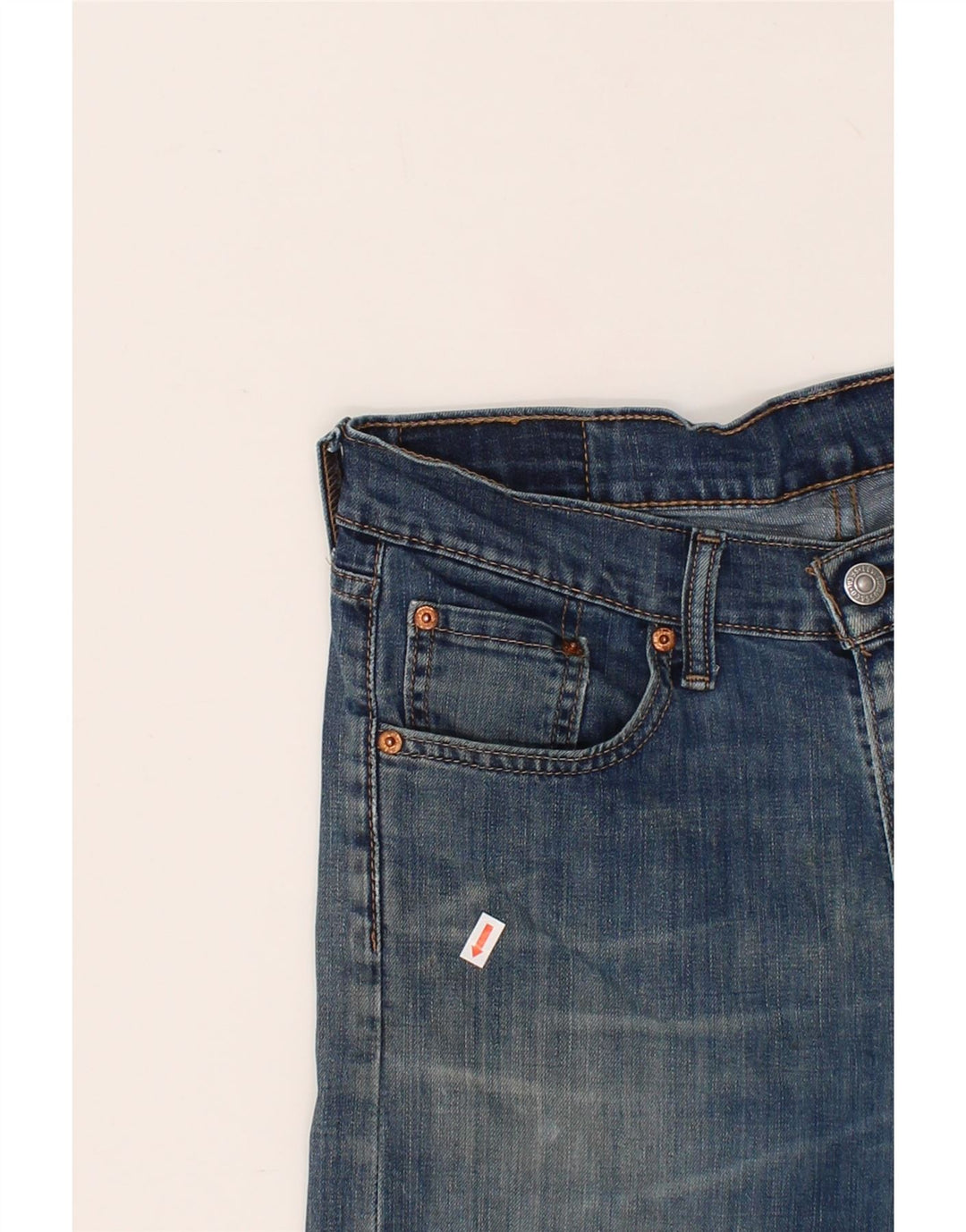 LEVI'S Mens 508 Denim Shorts W30 Medium Blue Cotton Vintage Levi's and Second-Hand Levi's from Messina Hembry 