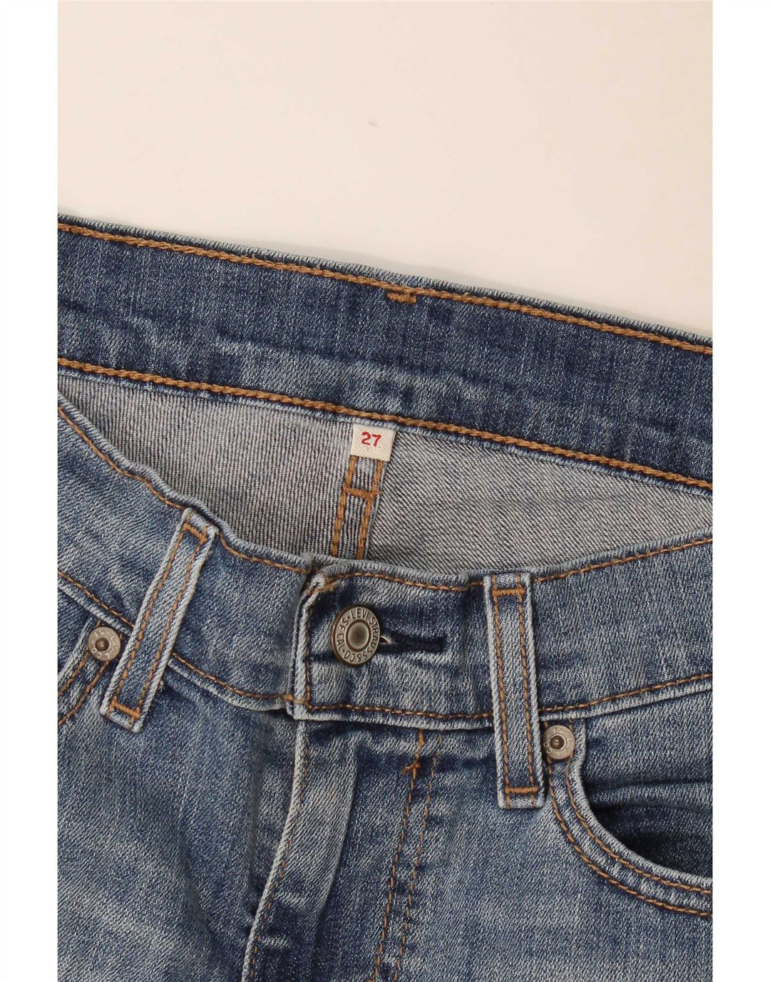 Pantaloni scurți din blugi Levi's W27 Small Blue Bumbac