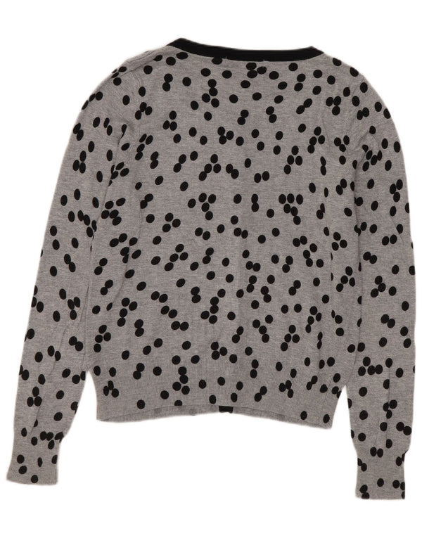 Pulover cardigan pentru femei Marks & Spencer UK 10 mici, gri cu buline