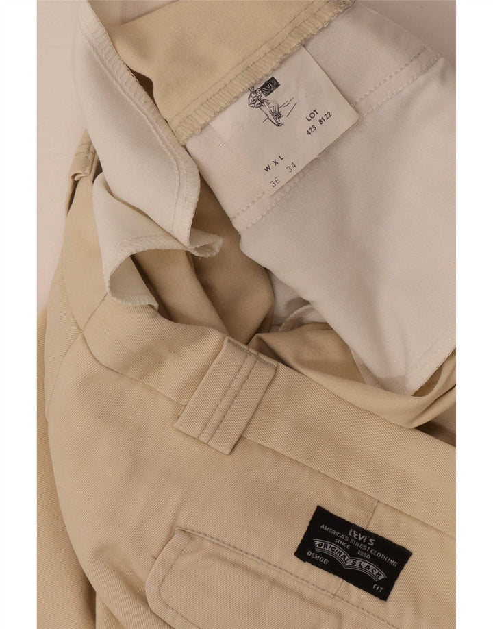 Pantaloni chino obișnuiți pentru bărbați Levi's L36 L30 bumbac bej