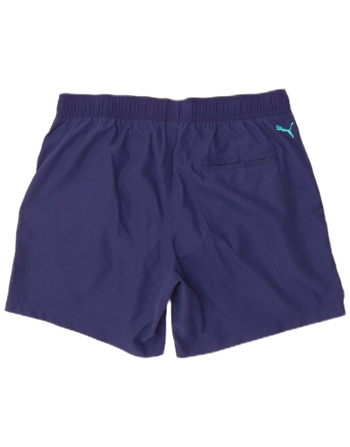 Pantaloni scurți sport grafic Puma pentru bărbați XL, poliester bleumarin