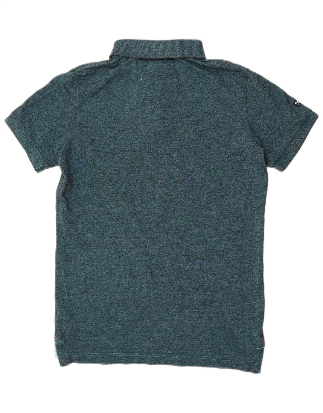 Tricou polo Superdry pentru bărbați, poliester cu pături verde mediu