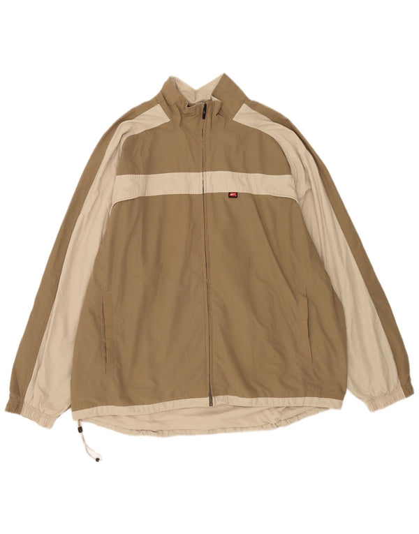 Jachetă de top pentru trening cu grafică Nike pentru bărbați UK 45/47 XL bej color block