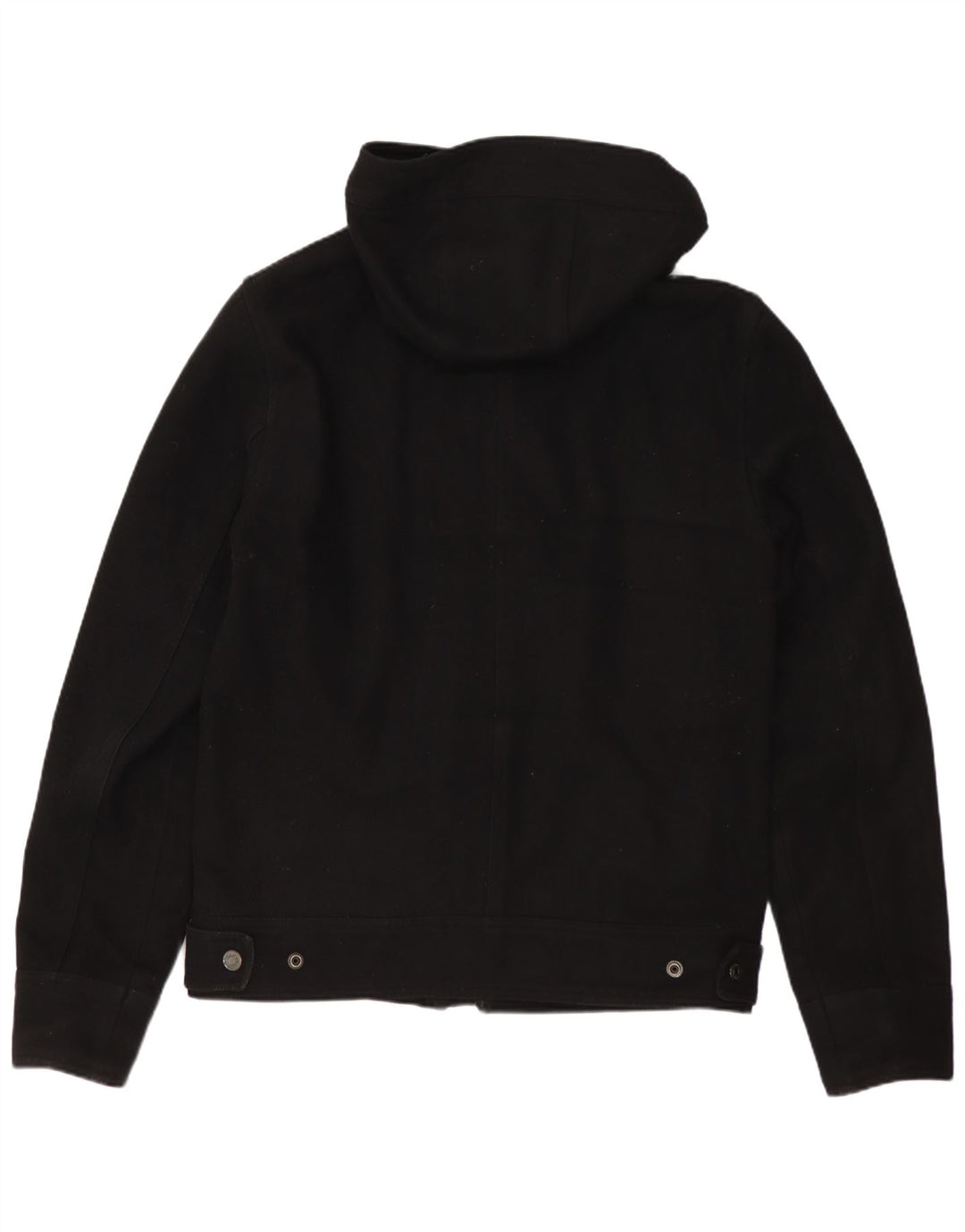 CALVIN KLEIN JEANS Bomber cu glugă pentru bărbați UK 38 Lână neagră medie