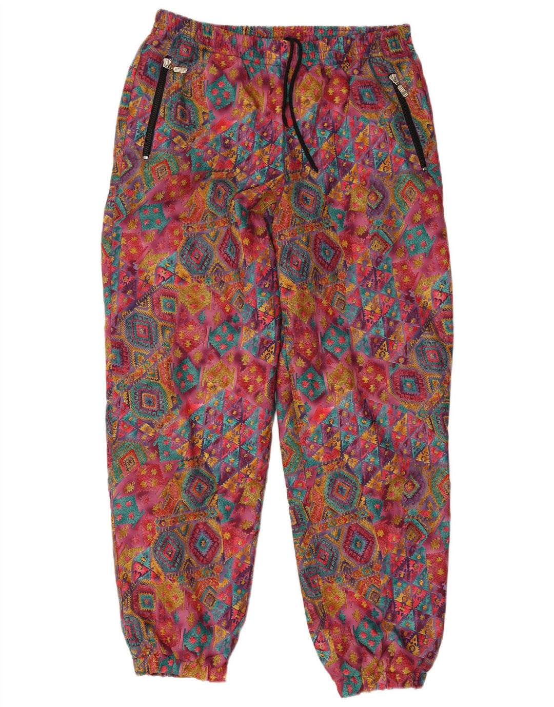 Pantaloni de trening Vintage pentru femei Joggeri mari, multicolori, geometrici