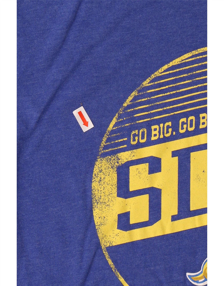 Tricou grafic Russell Athletic pentru bărbați Top din bumbac albastru mediu