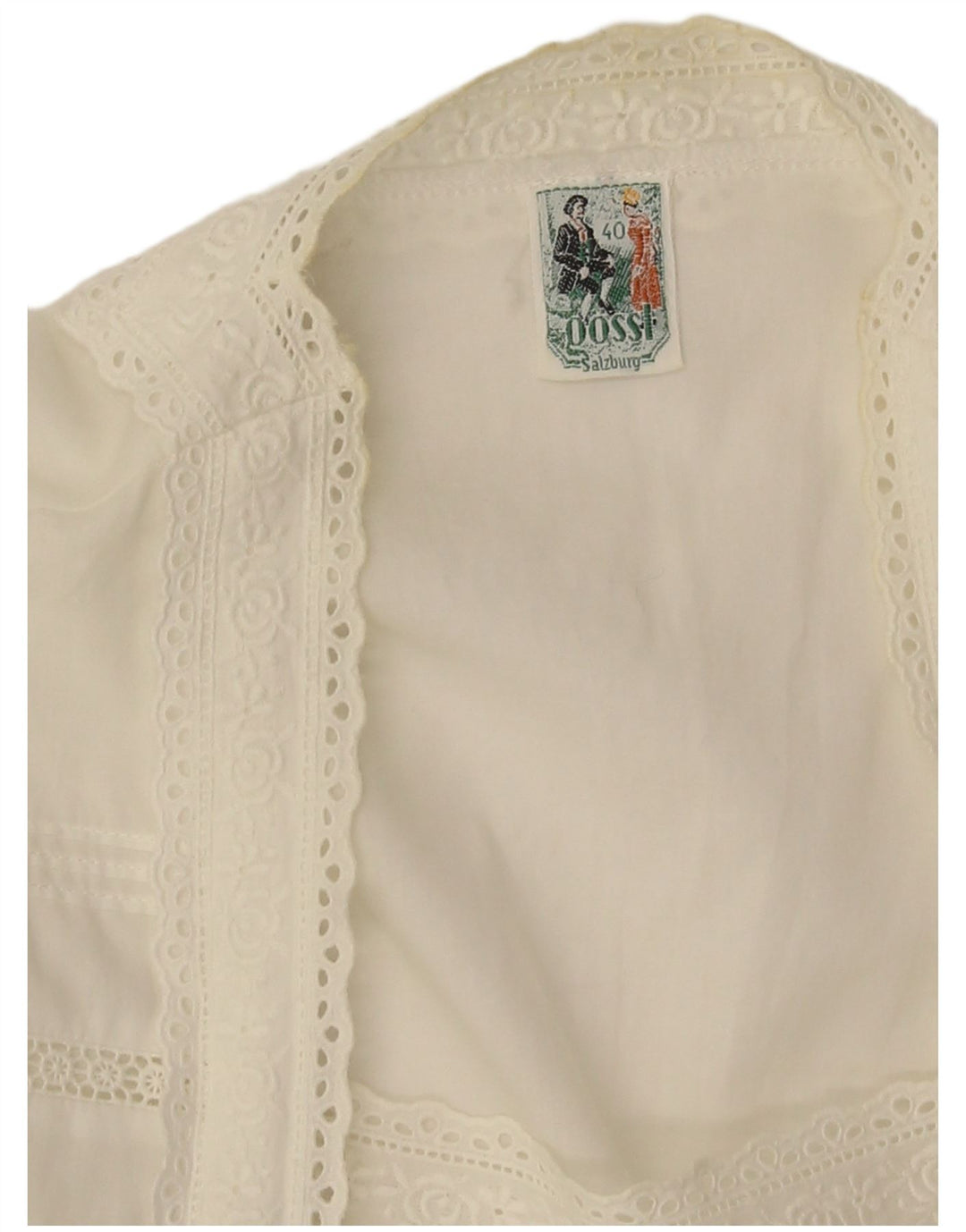 Top cardigan cu mânecă scurtă pentru femei Gossl EU 40 Medium White Floral