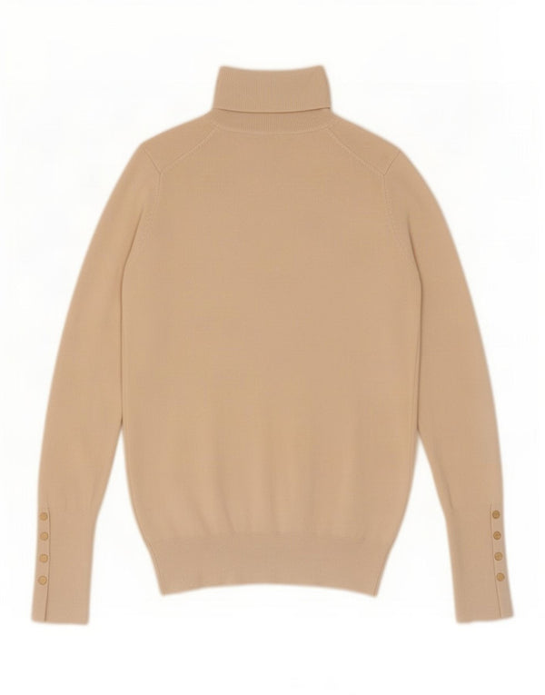 Pulover pentru femei cu gât rulat Zara UK 10 mic, bej, viscoză