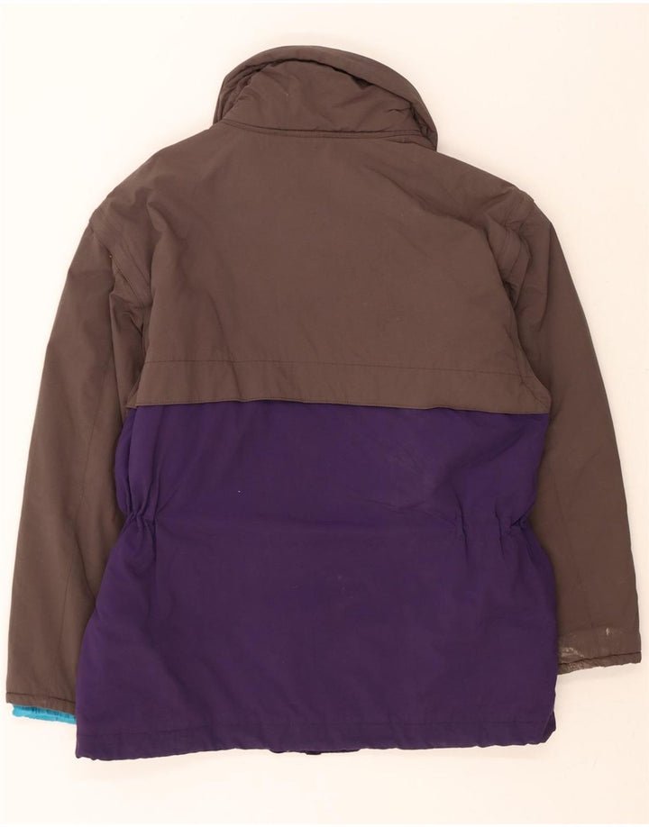 BELFE Mens Padded Jacket UK 40 Large Brown Colourblock Vintage Belfe and Second-Hand Belfe from Messina Hembry 