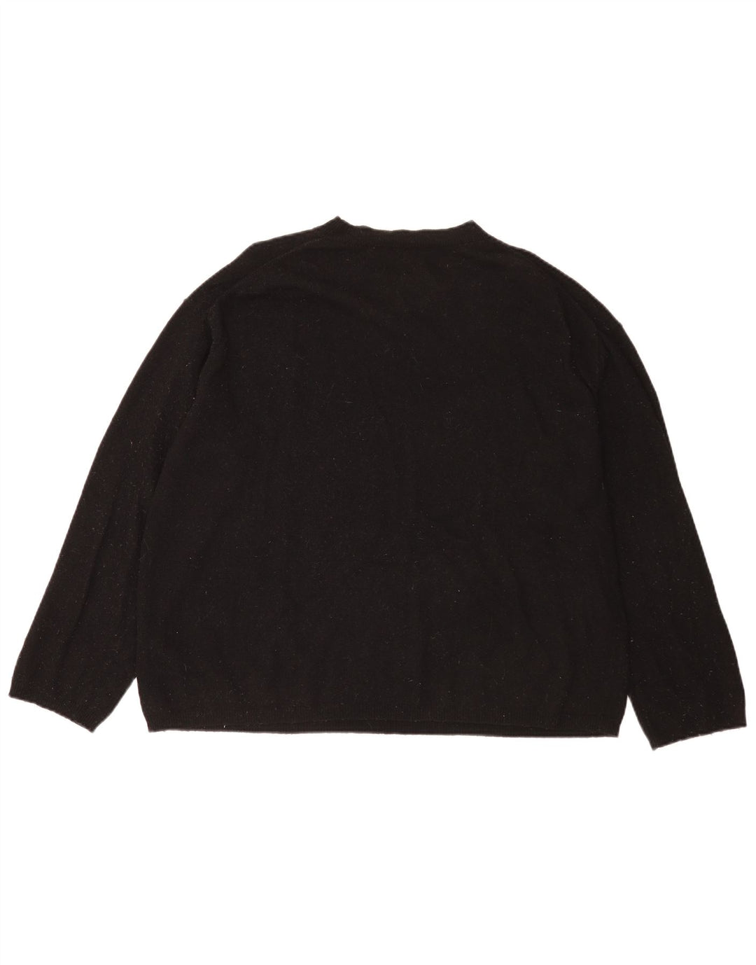 Pulover supradimensionat pentru femei Zara, cu gât crew, UK 14, lână neagră medie