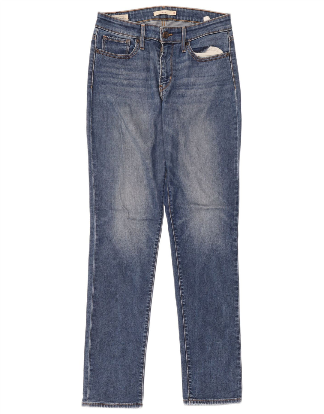 Blugi Levi's 712 Slim pentru femei W28 L32 Lyocell albastru