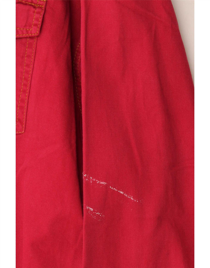 Camasă de denim vintage pentru bărbați XL, roșu