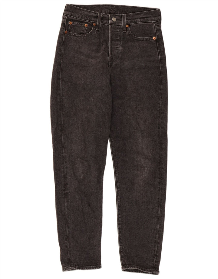 Blugi conici pentru femei Levi's W26 L27 bumbac negru