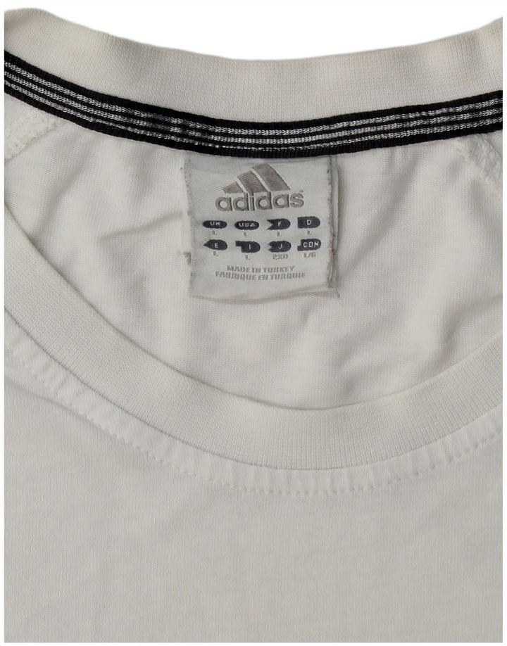 Tricou pentru bărbați ADIDAS Top mare din bumbac alb