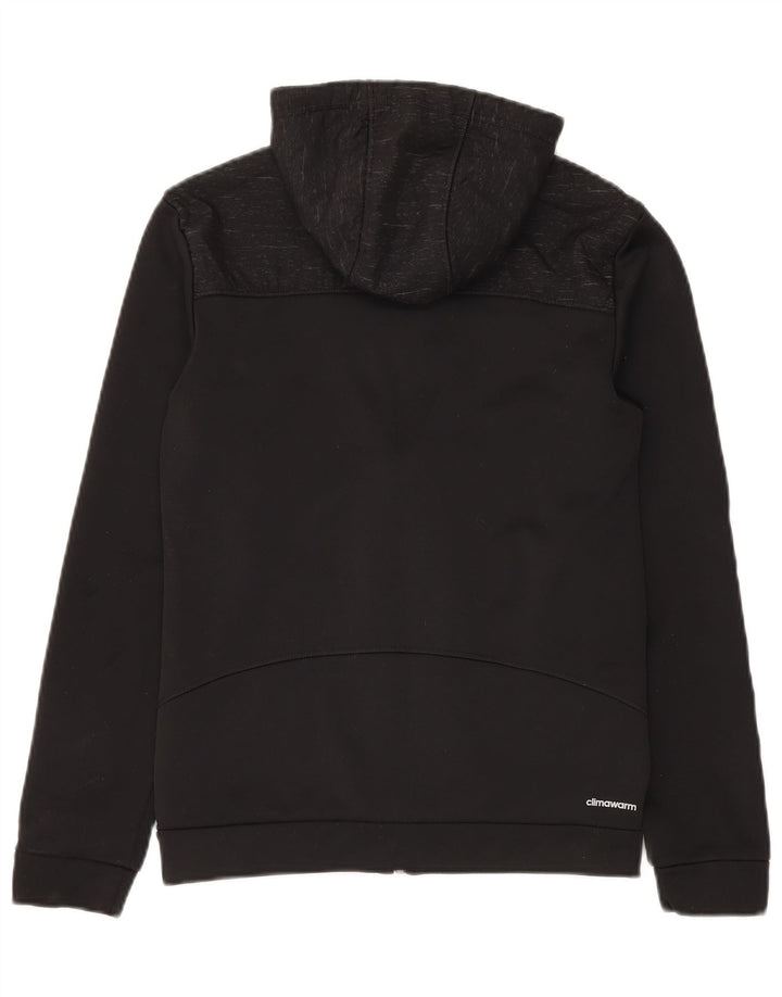 Pulover Adidas pentru bărbați, cu fermoar, poliester mic, negru