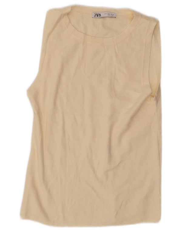 Top Vest pentru femei Zara UK 14 Large Off White
