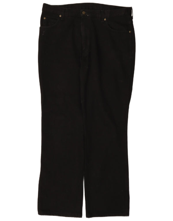Blugi drepti pentru bărbați Wrangler W38 L32 bumbac negru