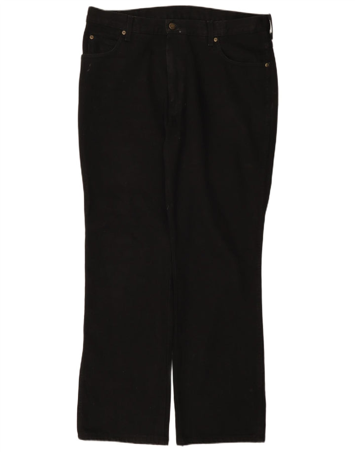 Blugi drepti pentru bărbați Wrangler W38 L32 bumbac negru