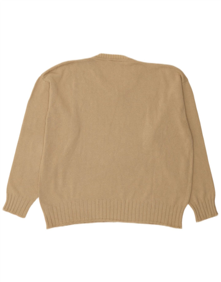 Pulover Dockers pentru bărbați cu decolteu în V, bumbac bej 2XL