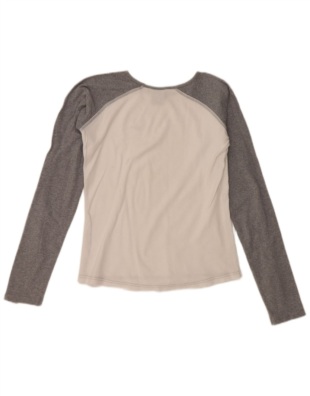 Top pentru femei NIKE cu mânecă lungă UK 10/12 Medium White Colorblock