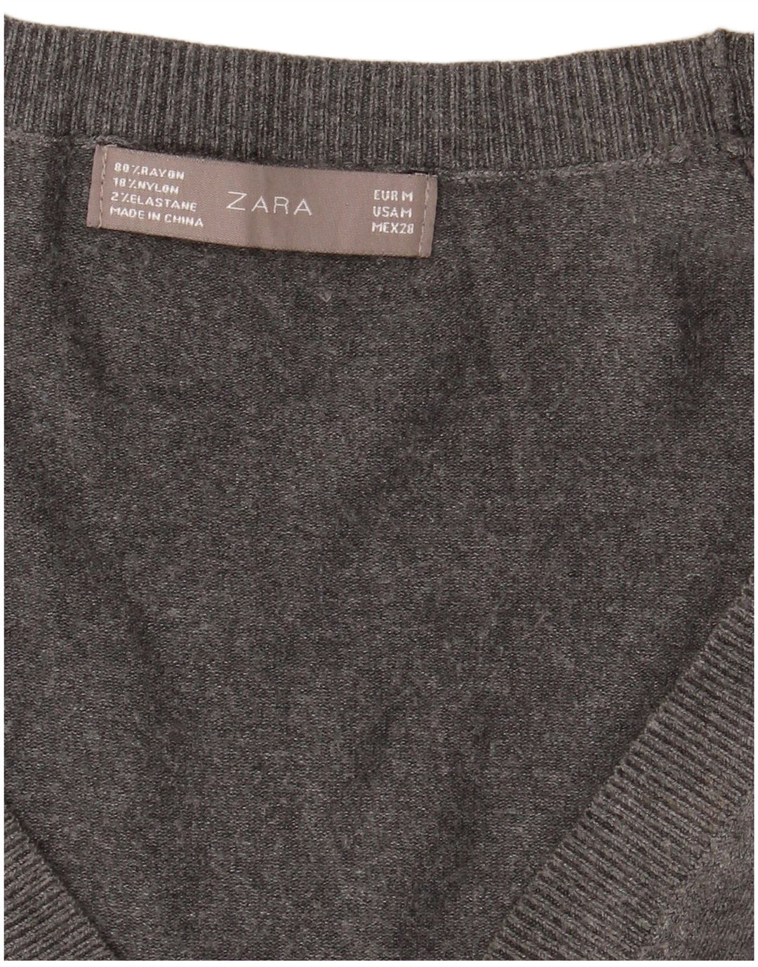 Pulover cardigan pentru femei Zara UK 12, raion gri mediu