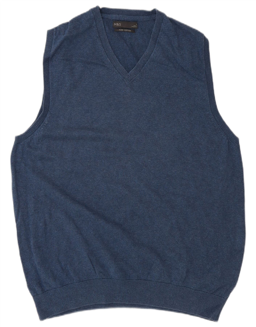 Marks & Spencer Vestă pentru bărbați Tank Top mare din bumbac bleumarin