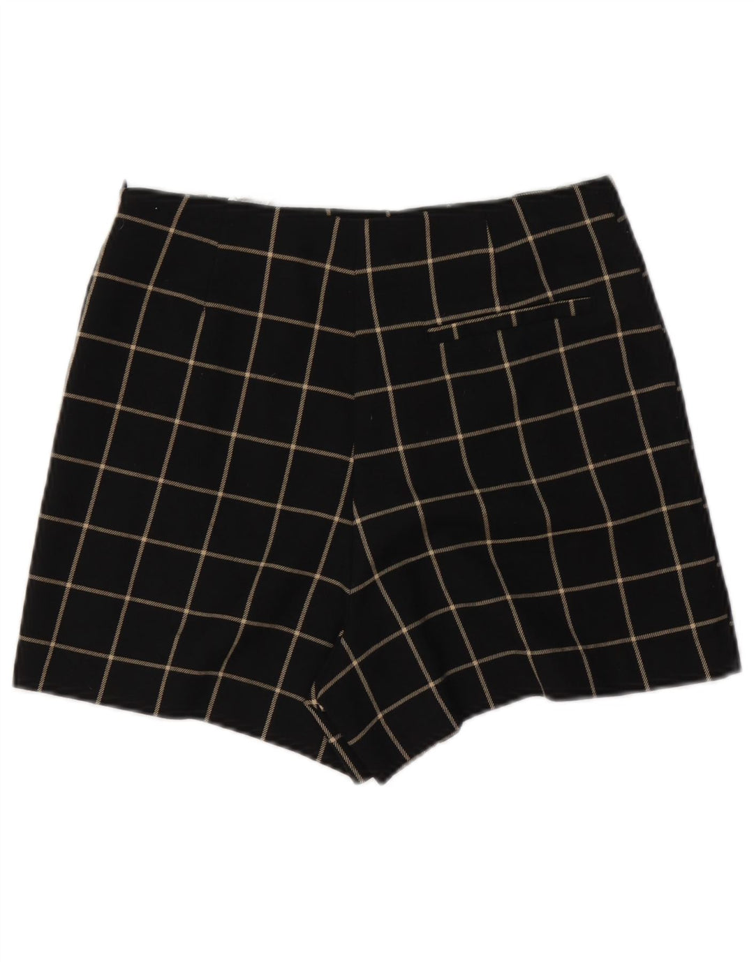 Pantaloni scurți casual pentru femei Zara, mici, W26, poliester cu carouri negre
