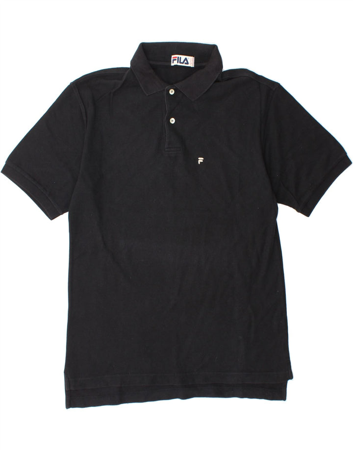 FILA Mens Polo Shirt IT 50 Medium Black Cotton Vintage Fila and Second-Hand Fila from Messina Hembry 