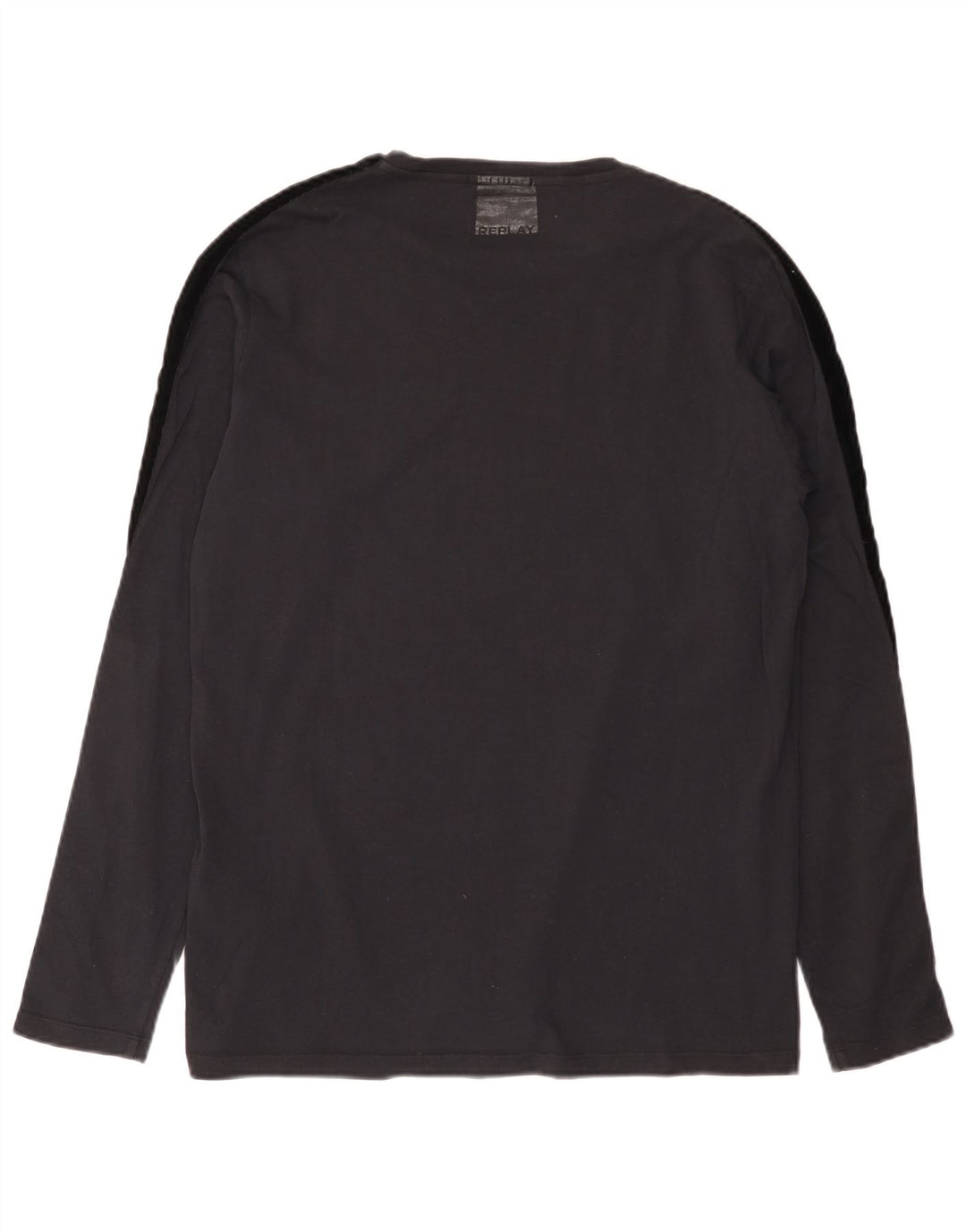Replay Top pentru bărbați cu mânecă lungă, mare, negru, color block, bumbac