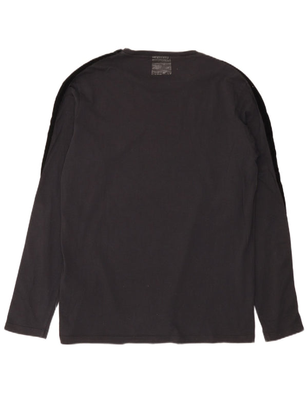 Replay Mens Top Long Sleeve Large Black Colourblock Cotton