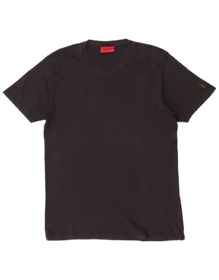 Tricou pentru bărbați Hugo Boss Top mare din bumbac negru