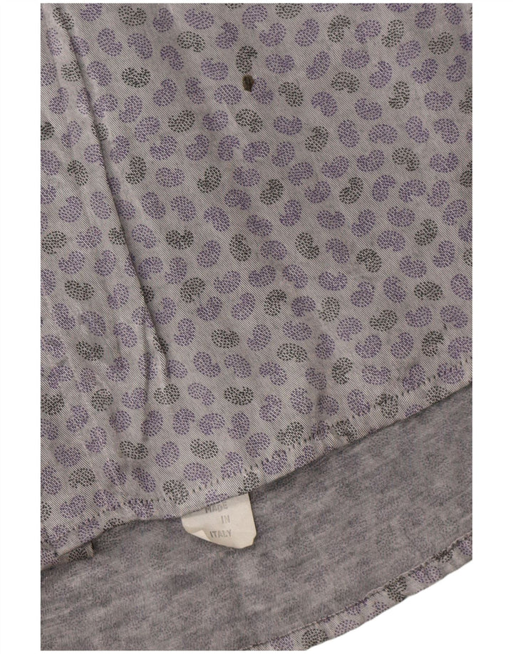 Cămașă Vintage pentru bărbați, gri mediu, acetat cachetăl